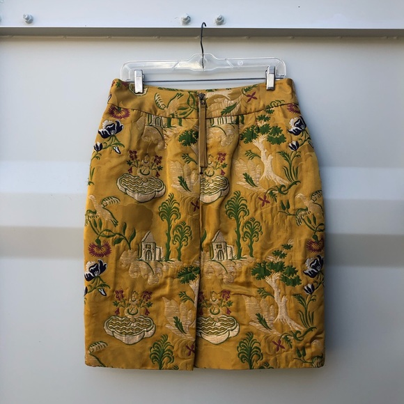 Leifsdottir yellow jacquard woven skirt - Picture 2 of 6